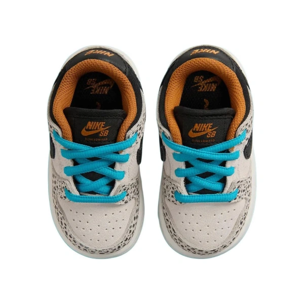 NIKE Dunk SB Детская обувь, низкие кеды, светло-коричневый/черный/оранжевый