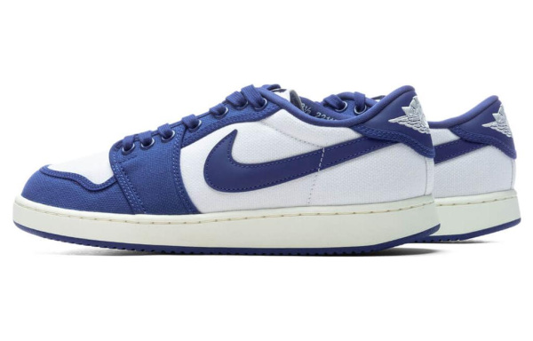 Jordan Air Jordan 1 KO Low 'Kentucky' Устойчивый к истиранию Дышащий Низкий Топ Винтажные Баскетбольные Кроссовки Унисекс Белый Синий