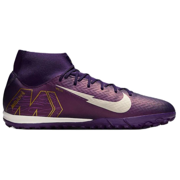 Nike Mercurial Superfly 10 Slip-Resistant Abrasion-Resistant Football Cleats Unisex Purple White Найк Меркуриал Суперфлай 10 Противоскользящие Устойчивые к Износу Футбольные Бутсы Унисекс Фиолетовый Белый