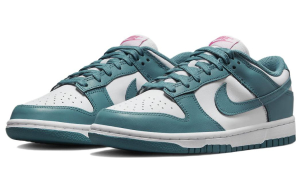Nike Dunk Low Slip Resistant Shock Absorbers с свойствами устойчивости к истиранию Низкие кроссовки для скейтбординга Женские Белые