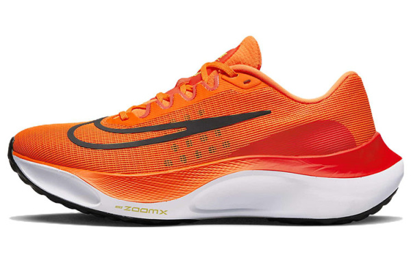 Nike Zoom Fly 5 Амортизаторы Устойчивые к истиранию Низкий Топ Карбоновая плита Беговые кроссовки Мужские Оранжевые Черные