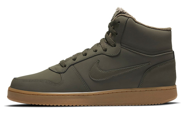 Nike EBERNON MID SE Покрытие Slip-resistant MID Топ Скейтборд Кроссовки Мужские Армейский зеленый