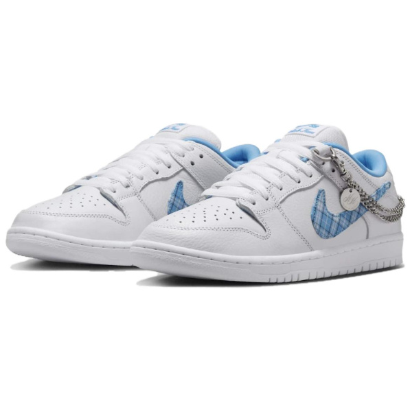 NIKE Dunk SB Кроссовки для скейтбординга Низкие Белый и синий цвет Унисекс