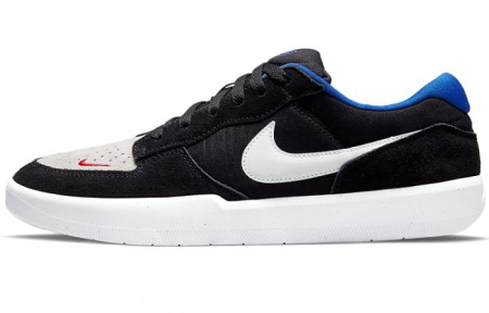 Nike SB Force 58 Slip-on Устойчивый к истиранию Легкий Низкий топ Кроссовки для скейтбординга Унисекс Черный Белый Синий