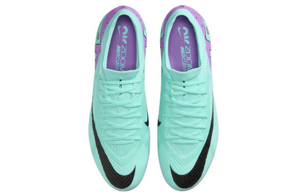 Nike Mercurial Vapor 15 FG Твердый грунт противоскользящие и устойчивые к истиранию футбольные бутсы мужские зеленый фиолетовый