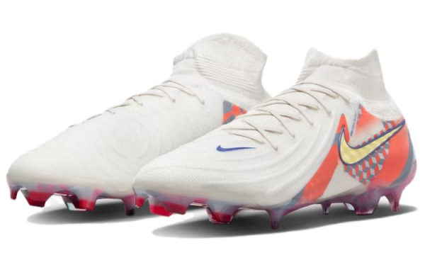Nike Phantom Luna Elite FG Твердый Грунт Устойчивые к Износу Футбольные Бутсы Унисекс Белый Оранжевый