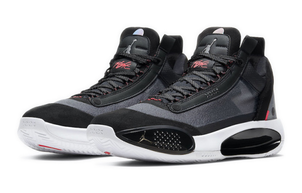 Jordan Air Jordan 34 Low Heritage Low Топ Баскетбольные кроссовки для игры Мужской Черный Красный Международная версия