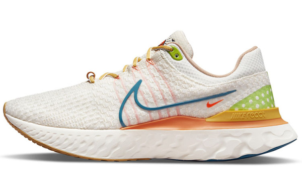 Nike React Infinity Run Flyknit 3 Дышащий и Износостойкий Низкий Топ Повседневные Беговые Кроссовки Мужские Парус Белый