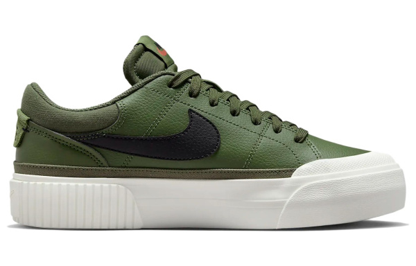 Nike Court Legacy Lift Slip Resistant Abrasion Resistant Low Топ Скейтборд Кроссовки Женские Зеленый