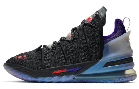 Nike Lebron 18 Low Топ Баскетбольные кроссовки для игры Мужской Черный Синий Фиолетовый