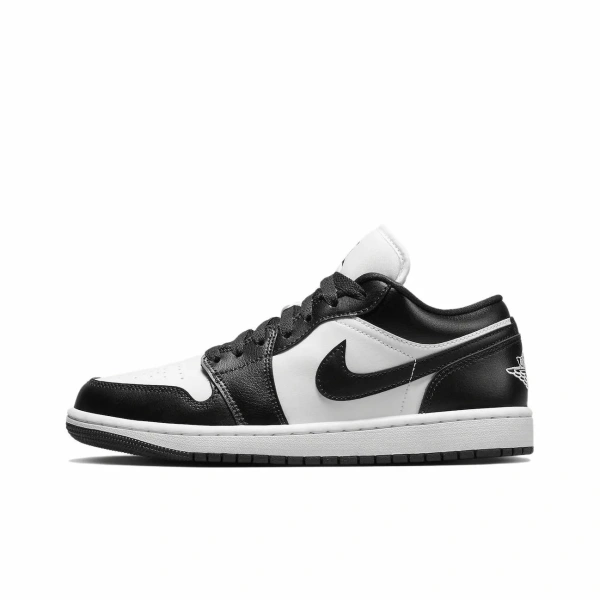 Jordan Air Jordan 1 Нижняя юбка Устойчивая к истиранию Низкий топ Детские баскетбольные кроссовки Черно-белая панда
