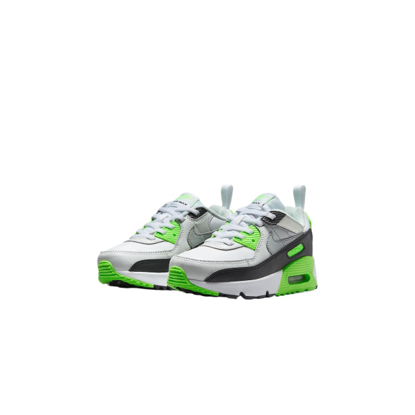 Nike Air Max 90 EasyOn Детская обувь Низкие кеды Белый/Фотонно-серый/Взрывно-зеленый/Желтый/Светло-дымчатый серый Kids