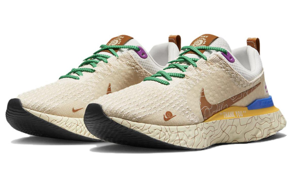 Nike React Infinity Run Flyknit 3 Low Топ Повседневные Беговые Кроссовки Мужские Коричневые