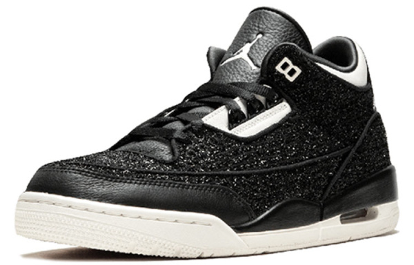 Jordan Air Jordan 3 Retro SE Awok Vogue Черный Slip Lightweight MID Баскетбольные кроссовки Top Vintage Женские Черный Белый