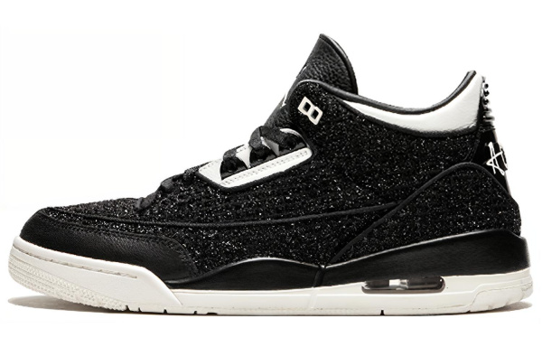 Jordan Air Jordan 3 Retro SE Awok Vogue Черный Slip Lightweight MID Баскетбольные кроссовки Top Vintage Женские Черный Белый