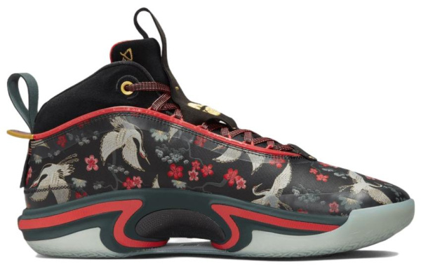 RUI Hachimura x Jordan Air Джордан 36 Амортизация Износостойкие Высокие Баскетбольные Кроссовки Мужские Черные Красные