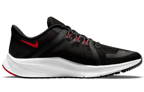 Nike Quest 4 Амортизация Противоскользящий Дышащий Низкий верх Повседневная беговая обувь Мужская Черный Красный