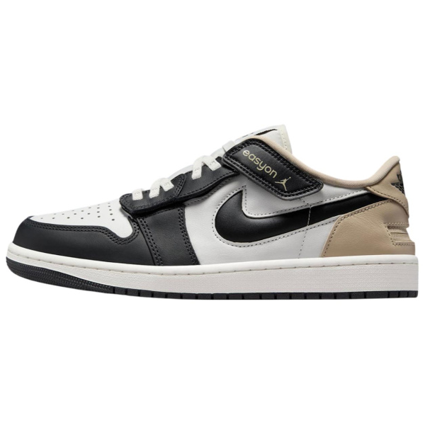 Jordan Air Jordan 1 Нижняя юбка Устойчивая к истиранию Низкий топ Винтажные баскетбольные кроссовки Мужской Черно-белая панда