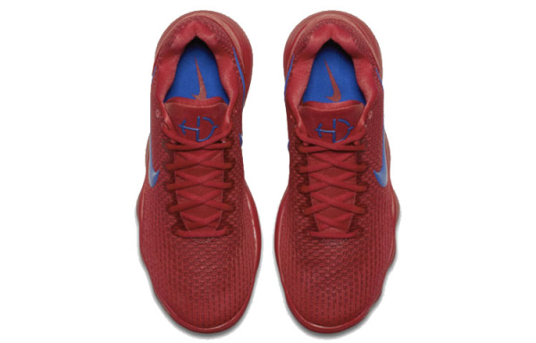 Nike Hyperdunk 2017 Нескользящий Легкий Низкий Топ Баскетбольные Кроссовки Мужские Красный Синий