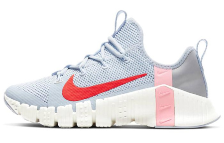 Nike Free Metcon 3 Амортизаторы Шок Резистентность к Сцеплению Низкий Топ Кроссовки для тренировок Женские Серый Синий Красный