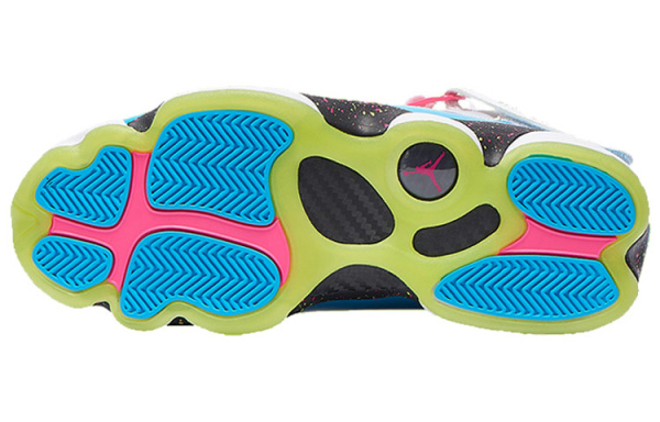 Jordan Air Jordan 6 Кольца Светло-синий Fury Non Slip Легкий Высокий Топ Винтажные баскетбольные кроссовки Мужской Белый и синий цвет
