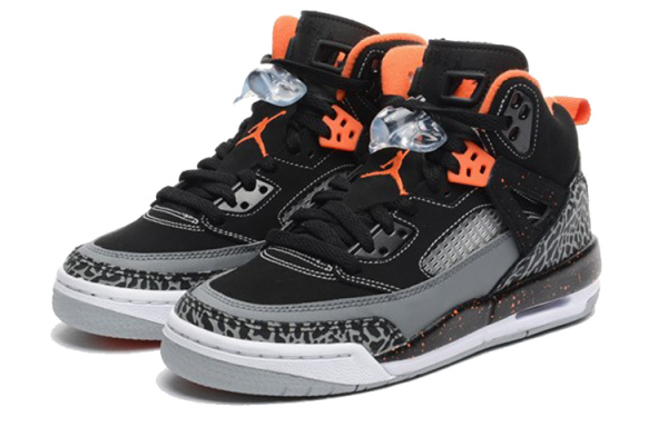 Джордан Spizike Air Non Slip Легкий MID Топ Винтажные баскетбольные кроссовки Женские Черный Оранжевый Серый