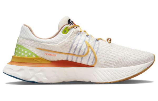 Nike React Infinity Run Flyknit 3 Дышащий и Износостойкий Низкий Топ Повседневные Беговые Кроссовки Мужские Парус Белый
