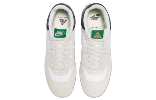 Social Status x Nike Mac Attack 'Белый цвет вершины' Slip-resistant MID Скейтбординг Кроссовки Унисекс Бежевый Белый Черный