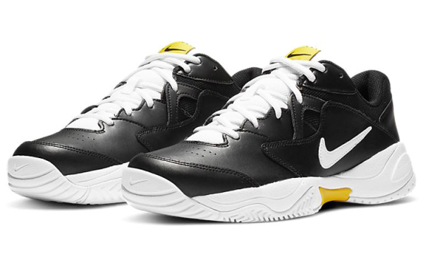 Nike Court Lite 2 Low Топ Теннисные Кроссовки Мужские Черные Желтые Белые