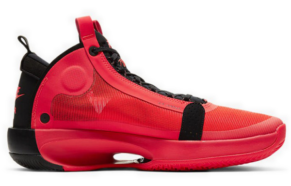Jordan Air Джордан 34 MID Топ Баскетбольные кроссовки для игры Мужской Черный Красный