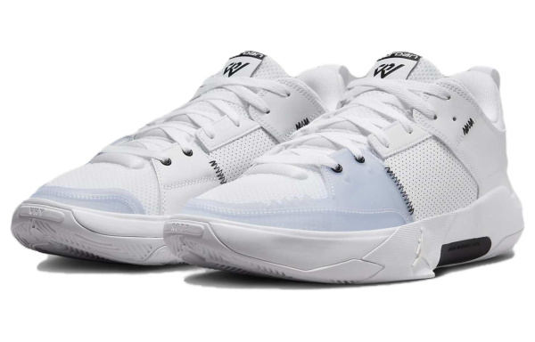 Jordan One Take 5 PF Амортизация Износостойкие Низкие Баскетбольные Кроссовки Унисекс Синие Белые