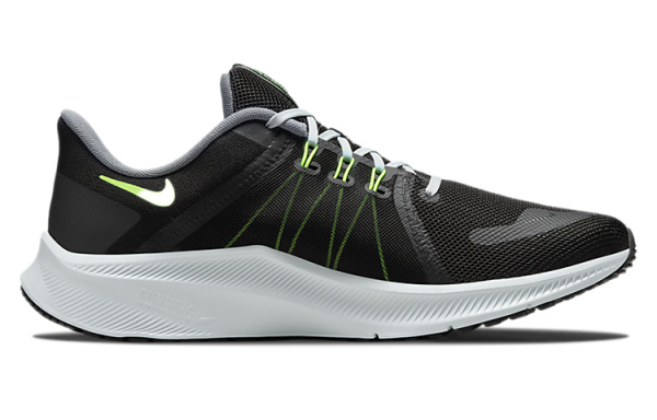 Nike Quest 4 Slip-on Устойчивый к истиранию Дышащий Низкий Топ Повседневные Беговые кроссовки Мужские Черный Зеленый Белый
