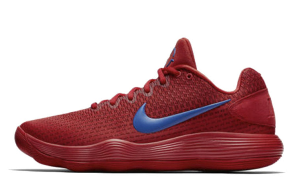 Nike Hyperdunk 2017 Нескользящий Легкий Низкий Топ Баскетбольные Кроссовки Мужские Красный Синий