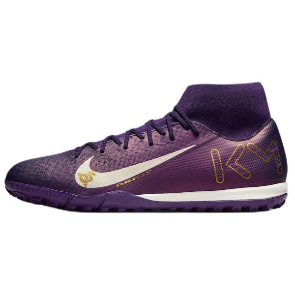 Nike Mercurial Superfly 10 Slip-Resistant Abrasion-Resistant Football Cleats Unisex Purple White Найк Меркуриал Суперфлай 10 Противоскользящие Устойчивые к Износу Футбольные Бутсы Унисекс Фиолетовый Белый