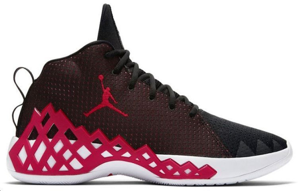 Jordan Jumpman Diamond MID Non Slip Легкий MID Баскетбольные кроссовки Мужской Черный Красный