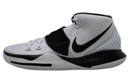 Nike Kyrie 6 Irving 6 Амортизация Износостойкий MID Топ Баскетбольные кроссовки Мужские Серый Черный