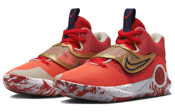 Nike KD Trey 5 X Амортизаторы Shock Resistant MID Баскетбольные кроссовки для игры Мужской Красный