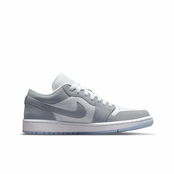 Jordan Air Jordan 1 Нижняя юбка Резистентные амортизаторы Низкий топ Детские баскетбольные кроссовки Серый