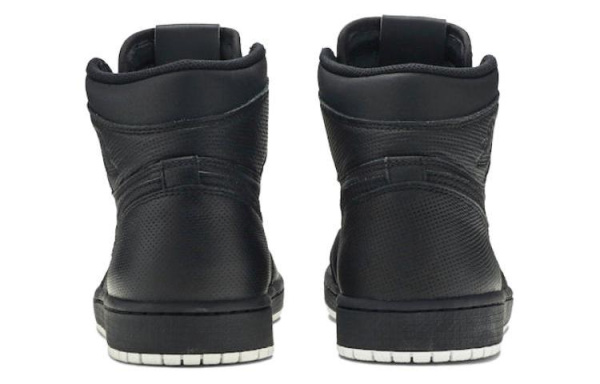 Jordan Air Jordan 1 Retro Черный Перфорированный Высокий Топ Винтажные Баскетбольные Кроссовки Мужские Черные