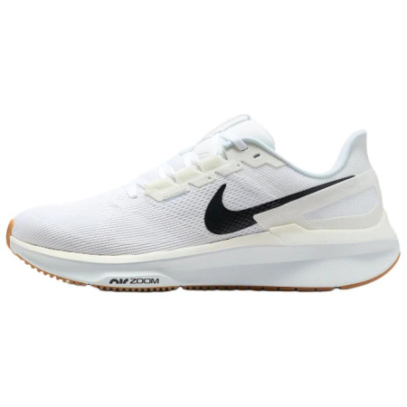 Nike Zoom Structure 25 Slip Устойчивый к истиранию Низкий Топ Повседневные Беговые кроссовки Мужские Белые