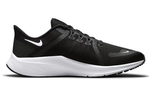 Nike Quest 4 Амортизация Дышащий Легкий Низкий Топ Тренировочные Беговые Кроссовки Мужские Черный Белый