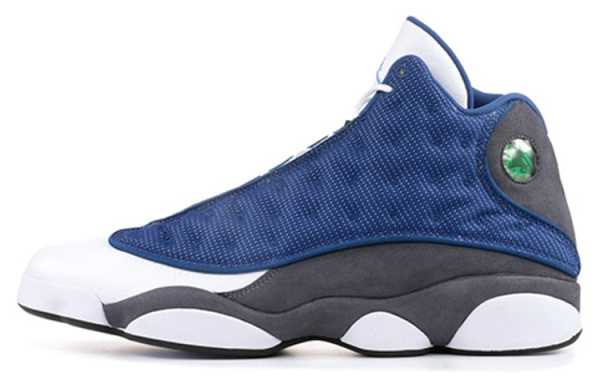 Jordan Air Jordan 13 Ретро Flint Non Slip Легкий High Top Винтажные баскетбольные кроссовки Мужской Синий Белый Выпуск 2010 года