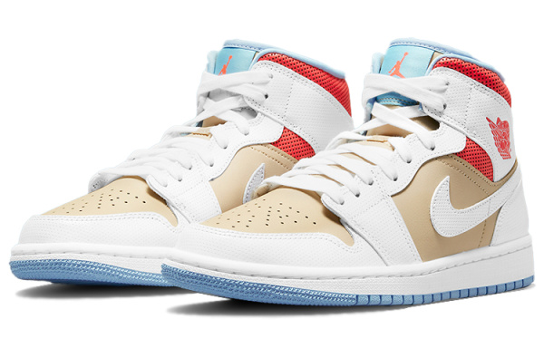 Jordan Air Jordan 1 Винтажные баскетбольные кроссовки MID Топ Женские