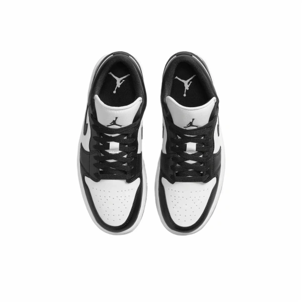 Jordan Air Jordan 1 Нижняя юбка Устойчивая к истиранию Низкий топ Детские баскетбольные кроссовки Черно-белая панда