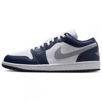 JORDAN 1 Low Wolf Grey Midnight Navy