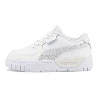 PUMA Cali Series Durable Breathable Low Top Skateboard Shoes White Gray Kids'
