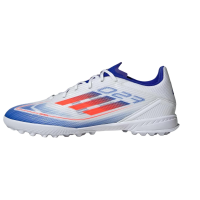 Adidas F50 League Футбольные бутсы Низкие Белый/Красный Флуоресцентный/Ярко-синий Унисекс