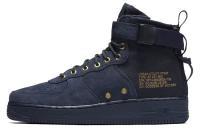 Nike Sf Air Force 1 Mid Obsidian Metallic Gold