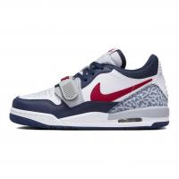 Jordan Legacy 312 Low Top Children's Basketball Shoes White Blue Teenagers