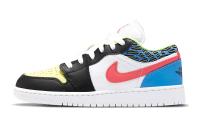 Jordan Kids Air Jordan 1 Low 'White Mesh/Multicolor' Sneakers